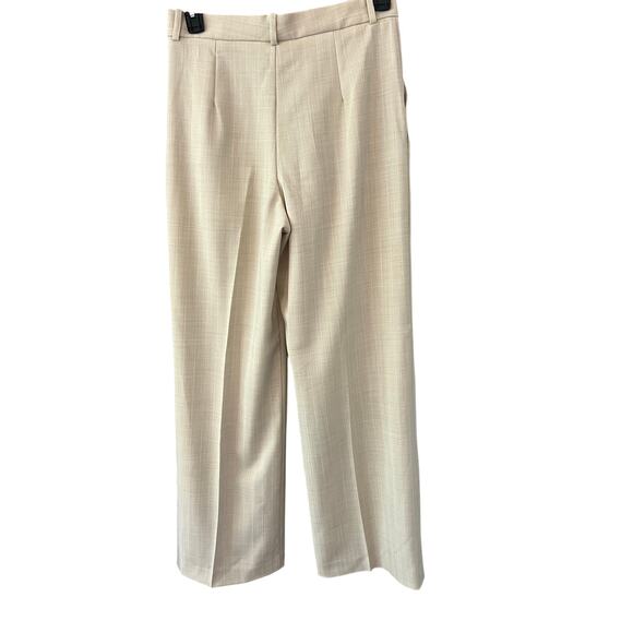 Mango Cream Pleated Trousers size 6 - Picture 3 of 6